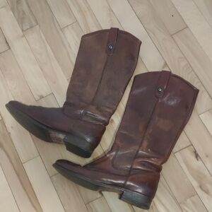 Frye Tan Leather Western Boots